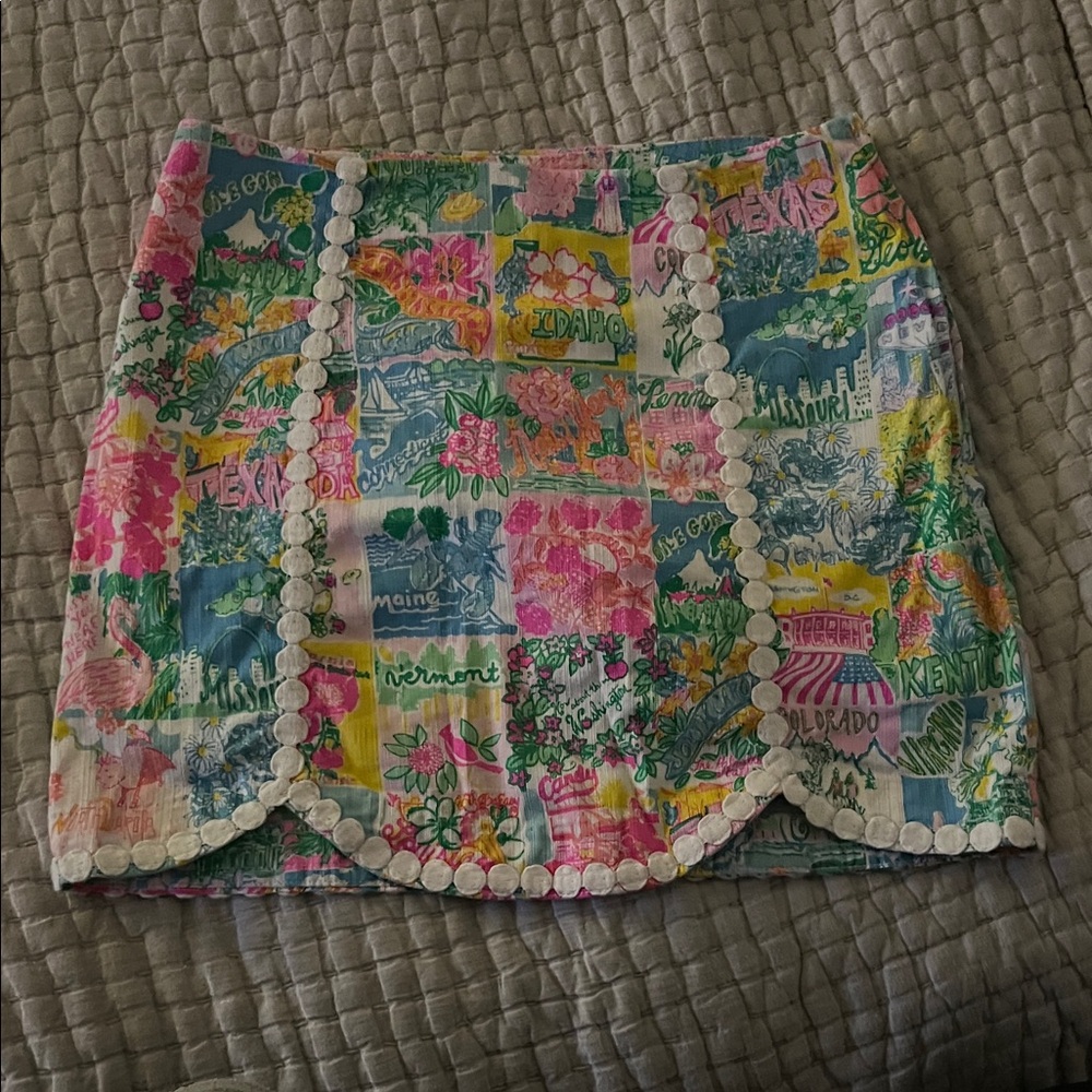 Lilly Pulitzer Multicolor Patchwork Mini Skirt - image 1